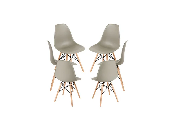 Pack 6 Sillas Tower Basic - Gris
