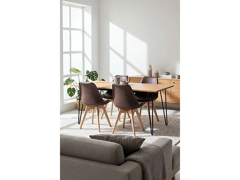 Packs Sillas Comedor - Pack 4 Sillas Synk Basic - Marrón