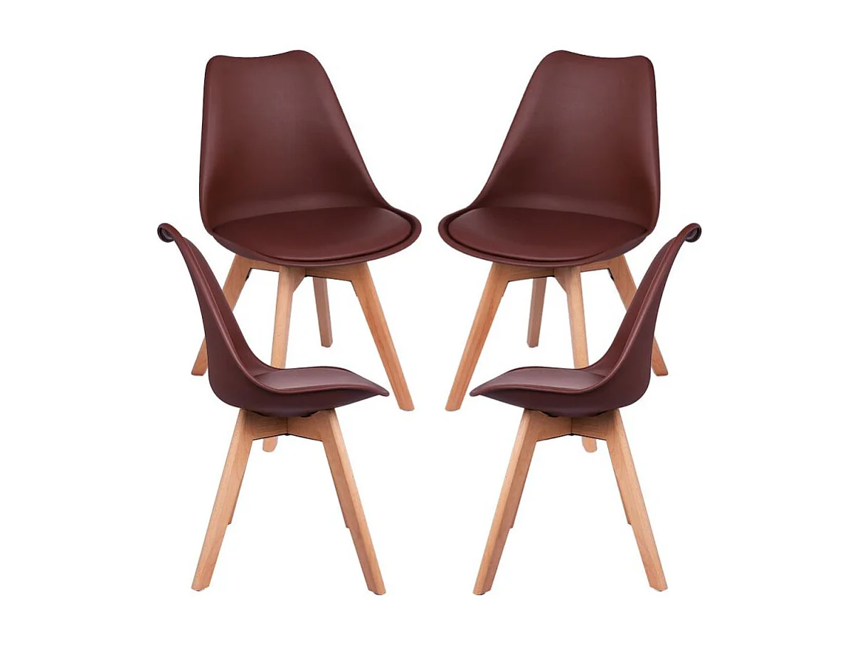 Packs Sillas Comedor - Pack 4 Sillas Synk Basic - Marrón