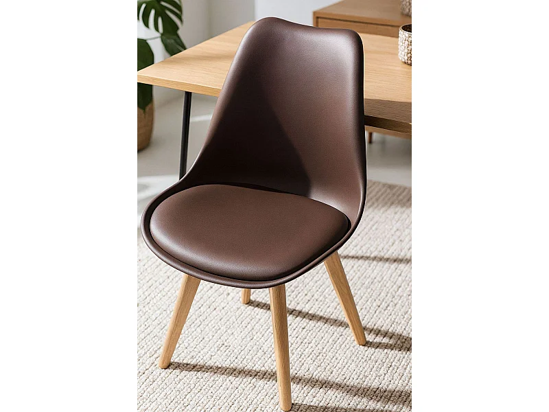 Packs Sillas Comedor - Pack 4 Sillas Synk Basic - Marrón