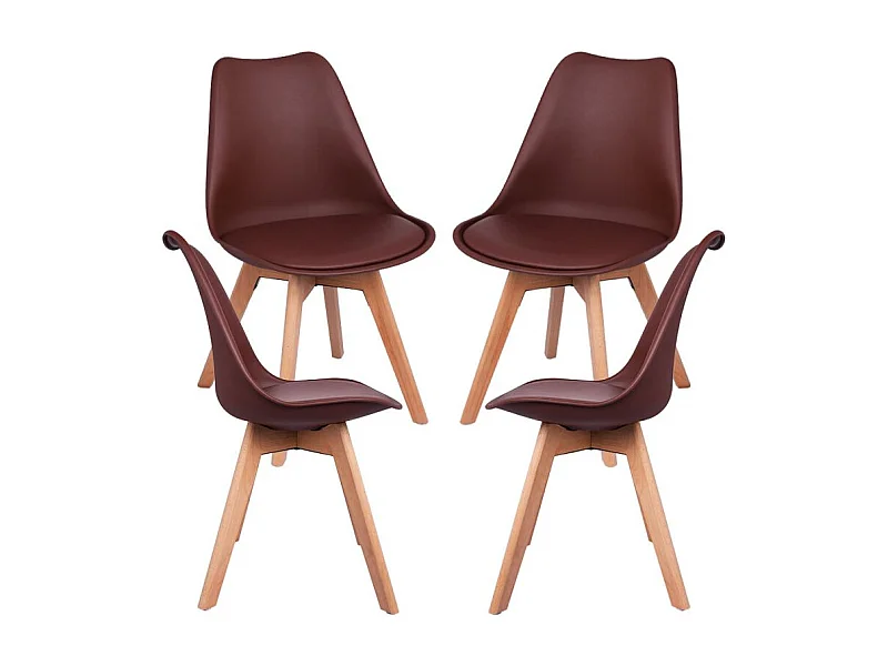 Packs Sillas Comedor - Pack 4 Sillas Synk Basic - Marrón