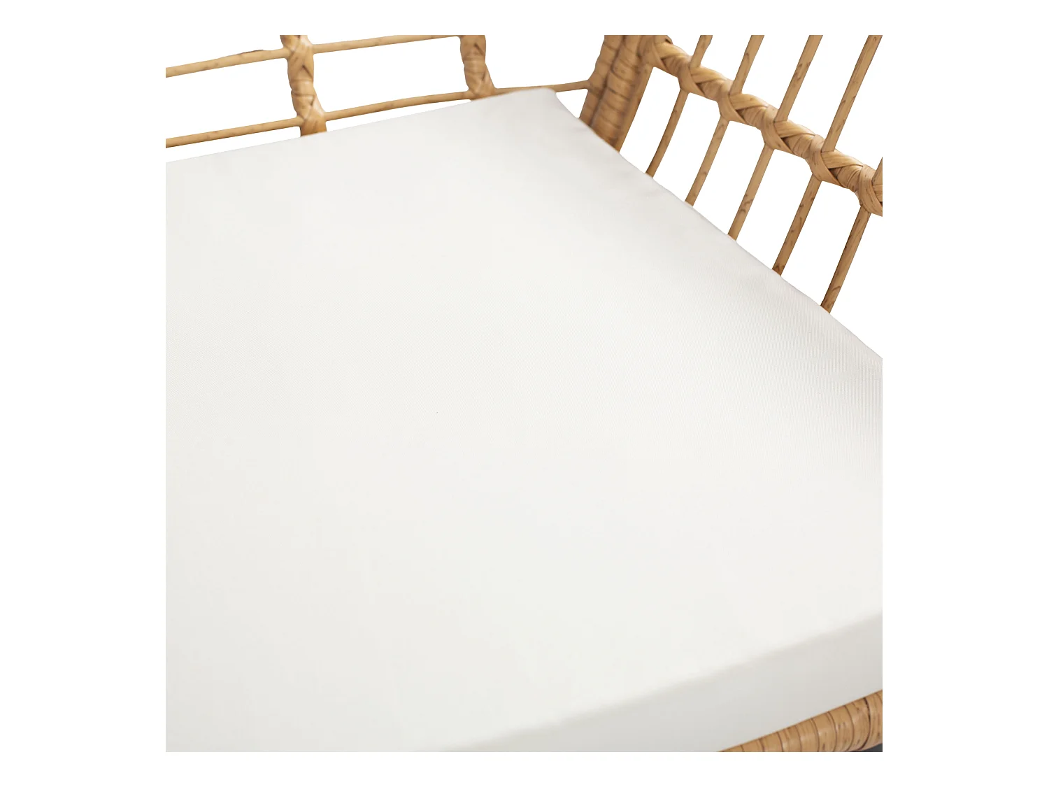 TIGA tuinmeubelset in gevlochten kunststof 4 zits - crèmekleurige kussens