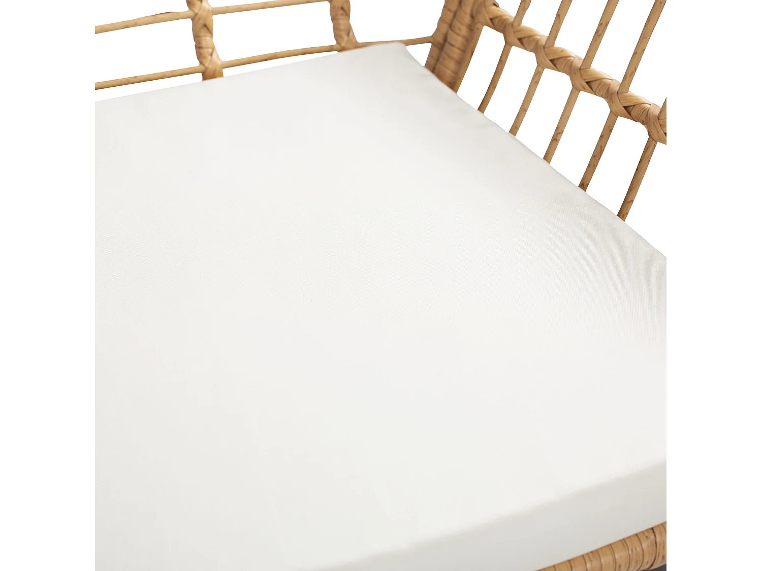 TIGA mobiliário de jardim conjunto em resina tecida 4 lugares - almofadas de creme