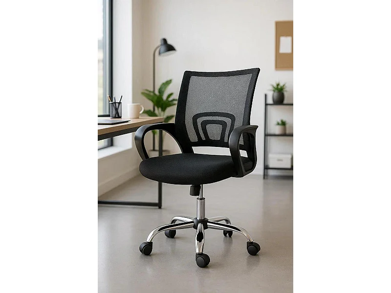Silla de Oficina Negra Midi Pro - Máxima Ergonomía - Ideal para Escritorio y Gaming