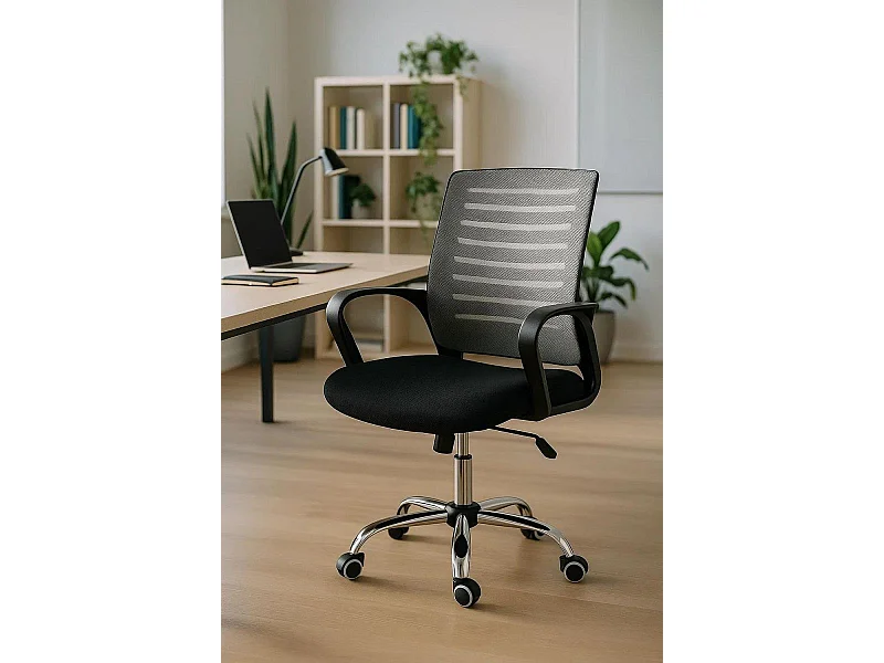 Silla de EscritorioGris Visi - Máxima Ergonomía - Ideal para Escritorio y Gaming