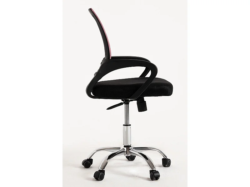Silla de Oficina Rosa y Negra Midi Pro - Máxima Ergonomía - Ideal para Escritorio y Gaming