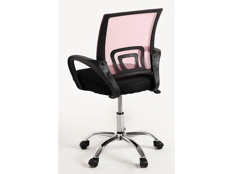 Silla de Oficina Rosa y Negra Midi Pro - Máxima Ergonomía - Ideal para Escritorio y Gaming