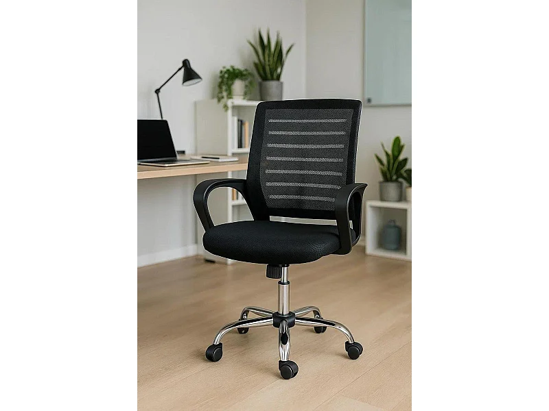 Silla de Oficina Negra Visi - Máxima Ergonomía - Ideal para Escritorio y Gaming