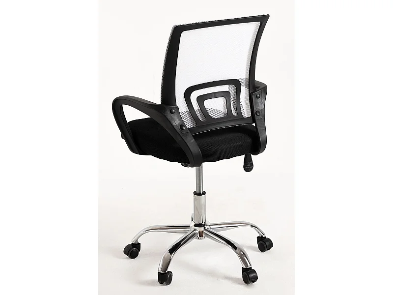 Silla de Oficina Blanca y Negro Midi Pro - Máxima Ergonomía - Ideal para Escritorio y Gaming
