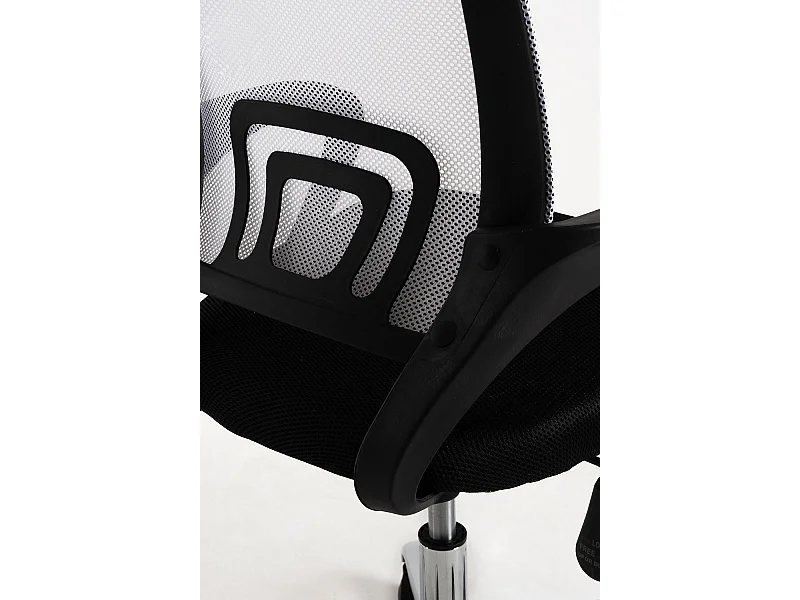 Silla de Oficina Blanca y Negro Midi Pro - Máxima Ergonomía - Ideal para Escritorio y Gaming