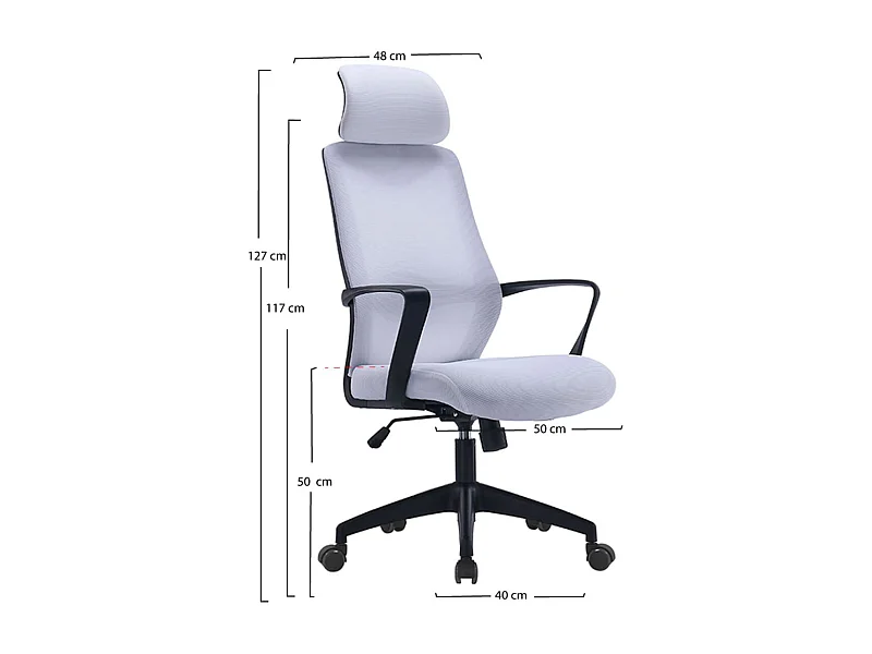 Silla de Oficina Blanca Gomic - Máxima Ergonomía - Ideal para Escritorio y Gaming