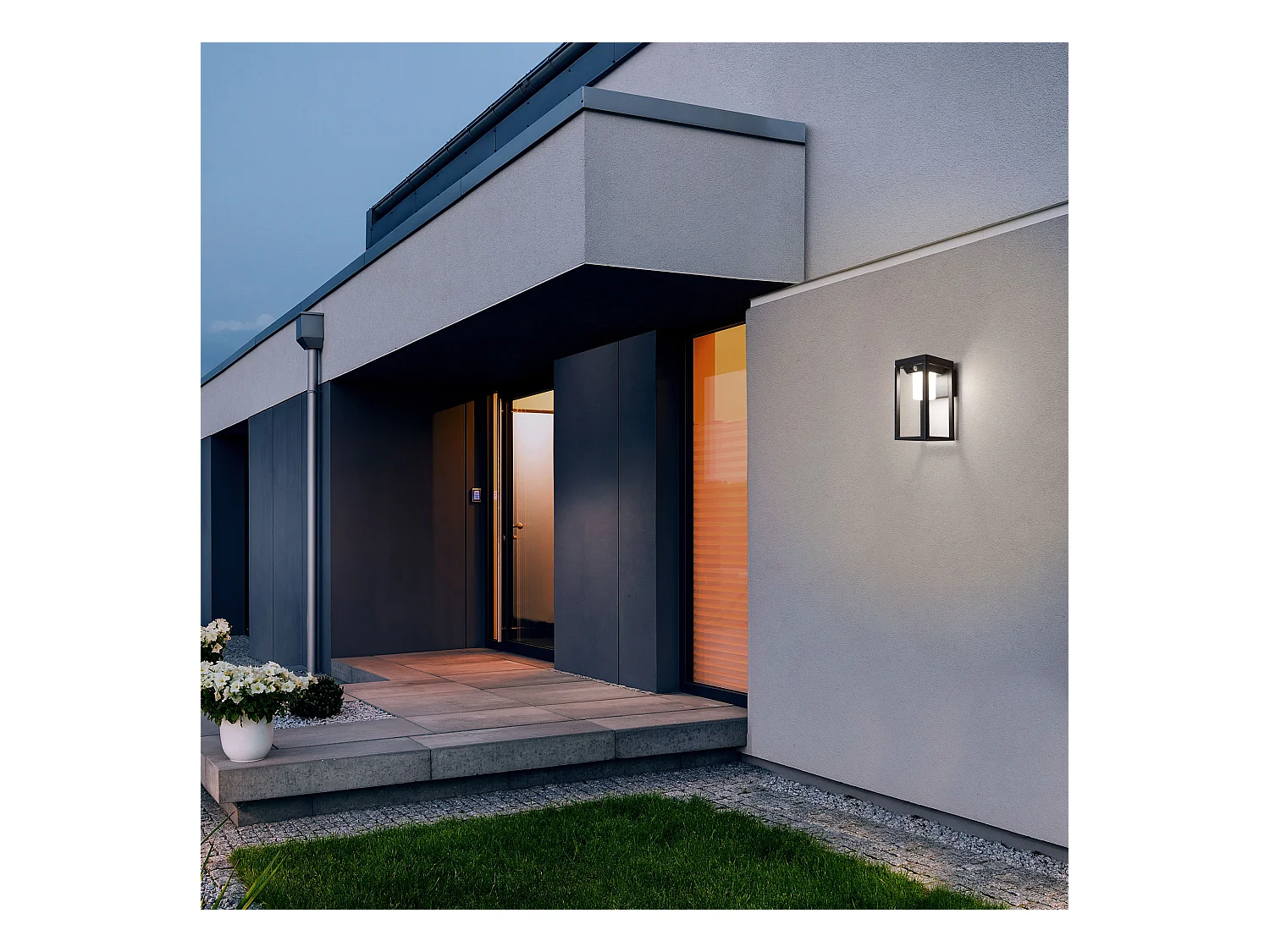 FORLIGHT Applique Extérieure Ip44 Bow Led 3W 3000K Gris Urbain 92Lm