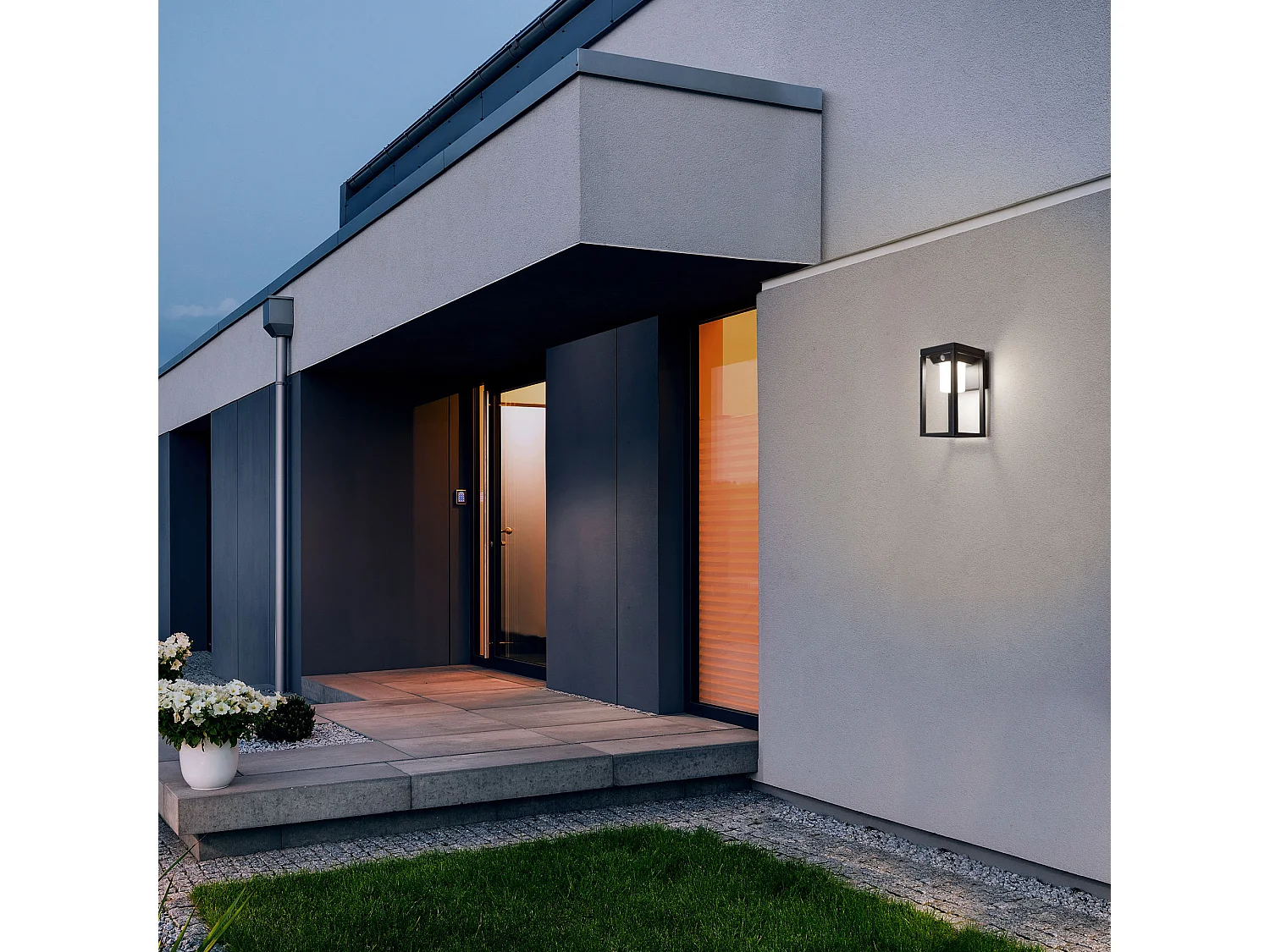 FORLIGHT Applique Extérieure Ip44 Bow Led 3W 3000K Gris Urbain 92Lm