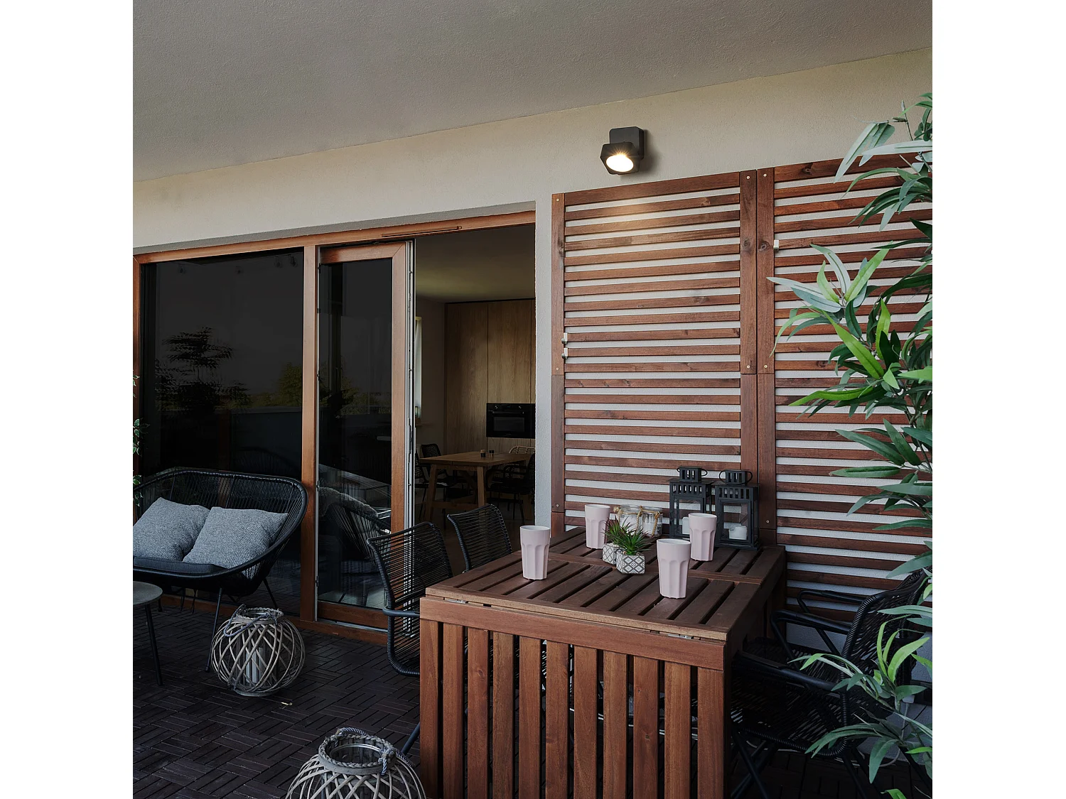 FORLIGHT Applique Extérieure Ip44 Tilt Led 7W 3000K Gris Urbain 663Lm