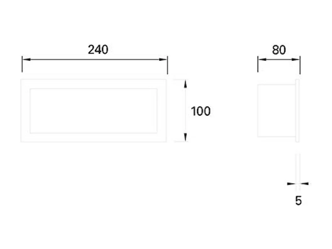 FORLIGHT Encastrés De Mur Ip44 Tamesis E27 15W Gris 1055Lm
