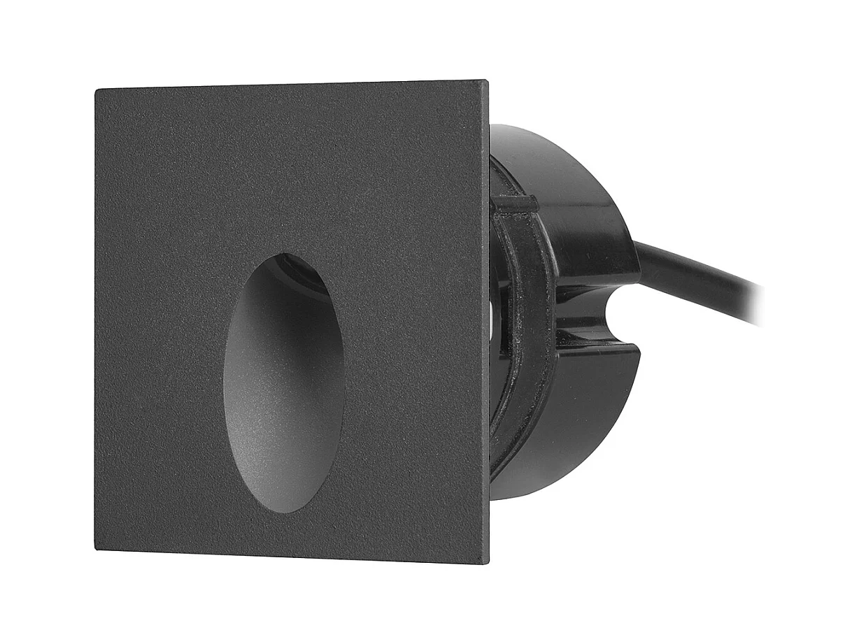 FORLIGHT Encastrés De Mur Ip65 Icon Square Led 2.2W 3000K Noir 61Lm