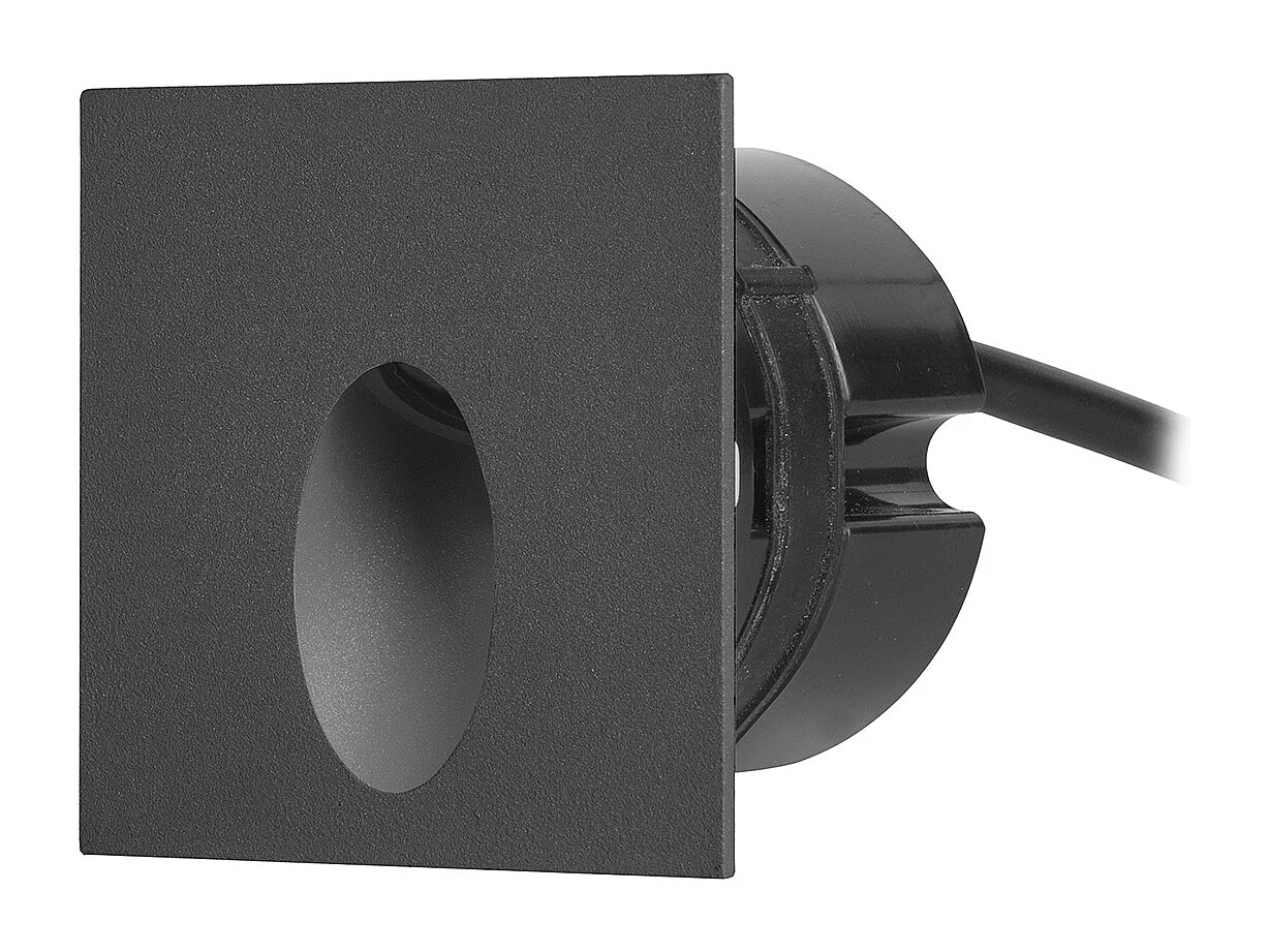 FORLIGHT Encastrés De Mur Ip65 Icon Square Led 2.2W 3000K Noir 61Lm