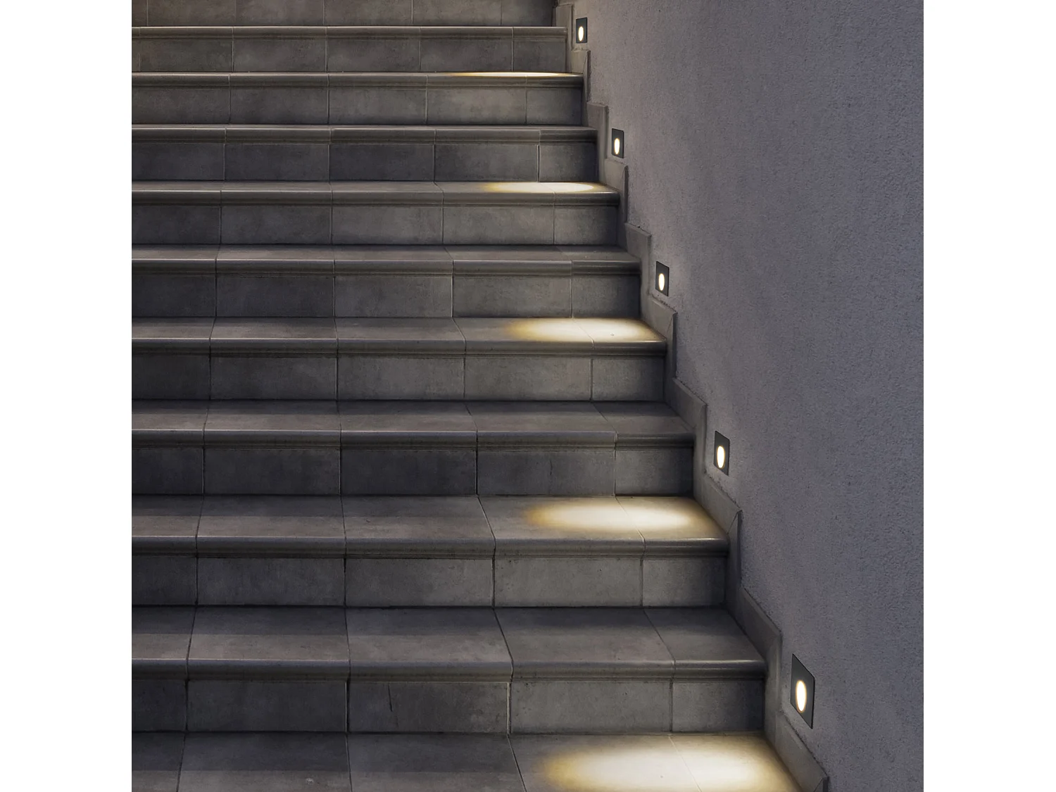 FORLIGHT Encastrés De Mur Ip65 Icon Square Led 2.2W 3000K Noir 61Lm