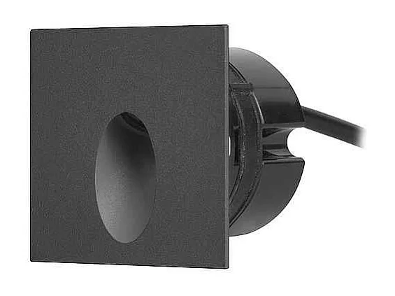 FORLIGHT Encastrés De Mur Ip65 Icon Square Led 2.2W 3000K Noir 61Lm