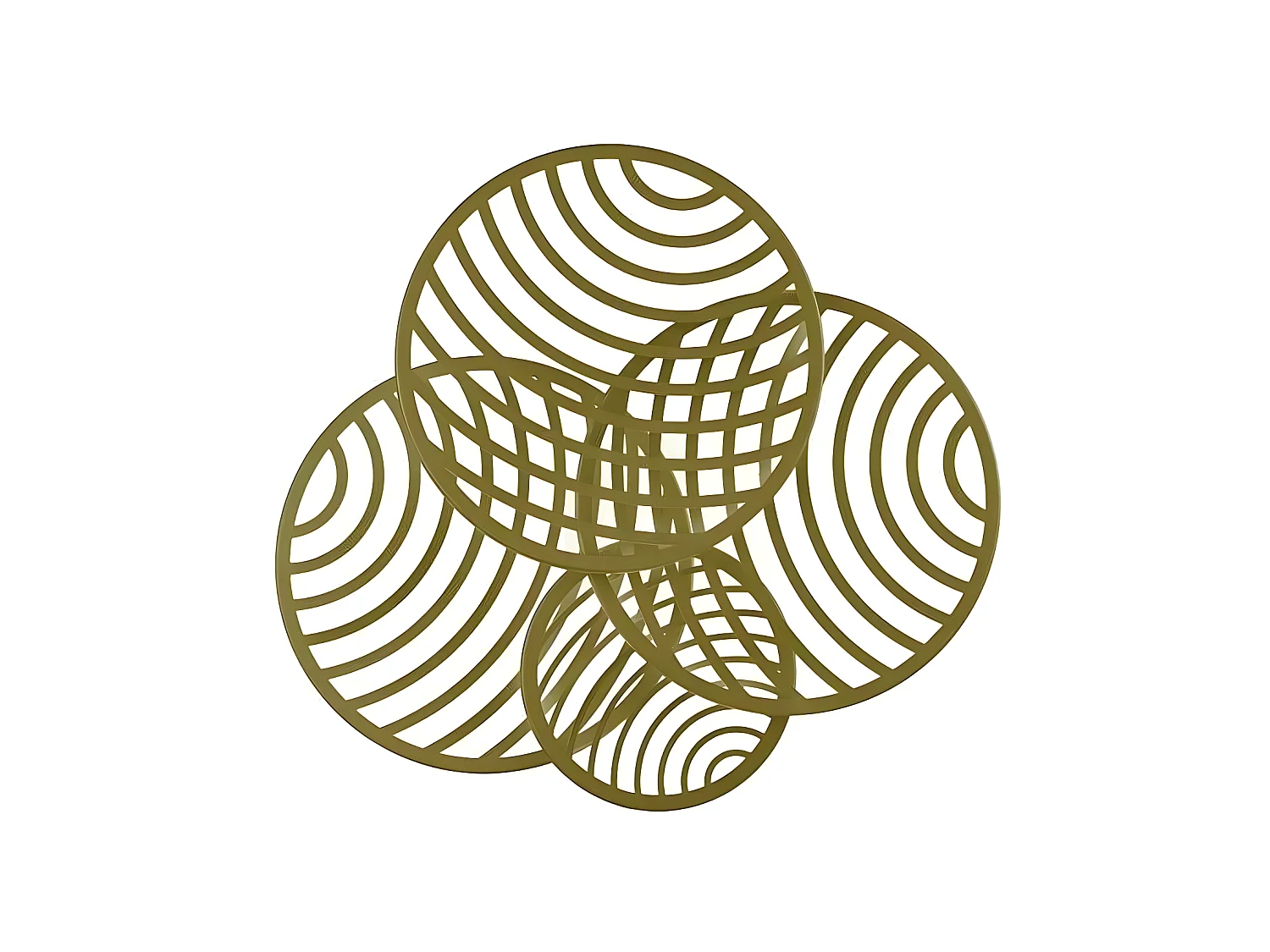 Plafondd LED en aluminium modèle COLLAGE EN or de MANTRA