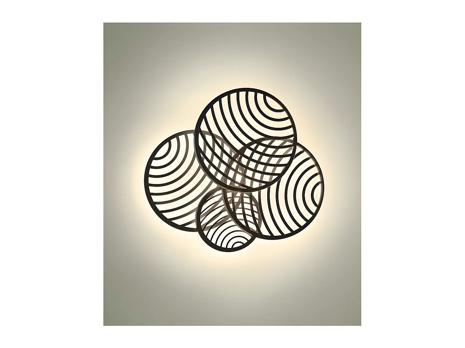 Plafondd LED en aluminium modèle COLLAGE EN or de MANTRA