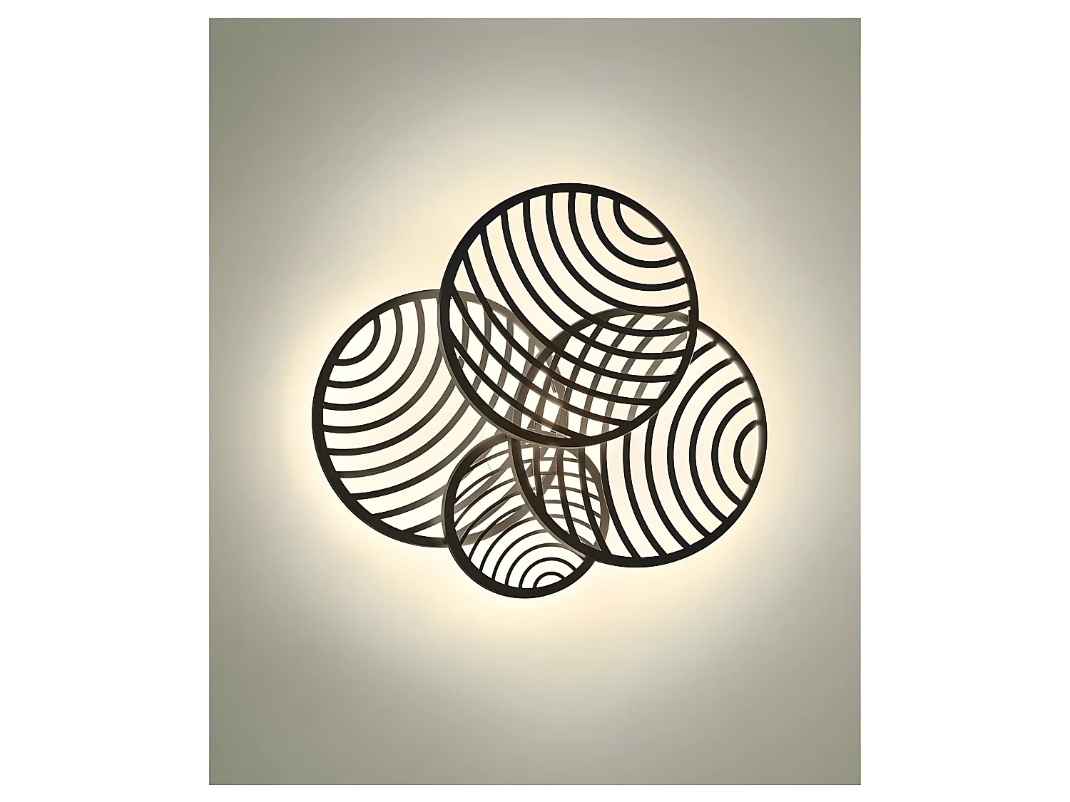 Plafondd LED en aluminium modèle COLLAGE EN or de MANTRA