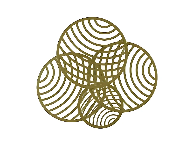 Plafondd LED en aluminium modèle COLLAGE EN or de MANTRA