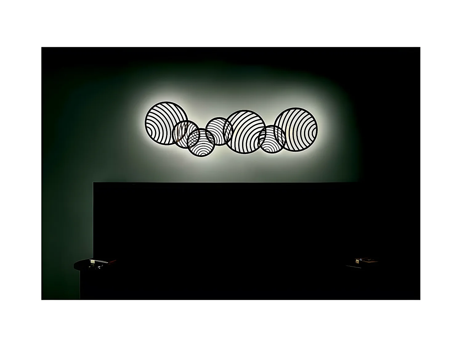 Lampe LED PLAFON modèle COLLAGE en noir, MANTRA