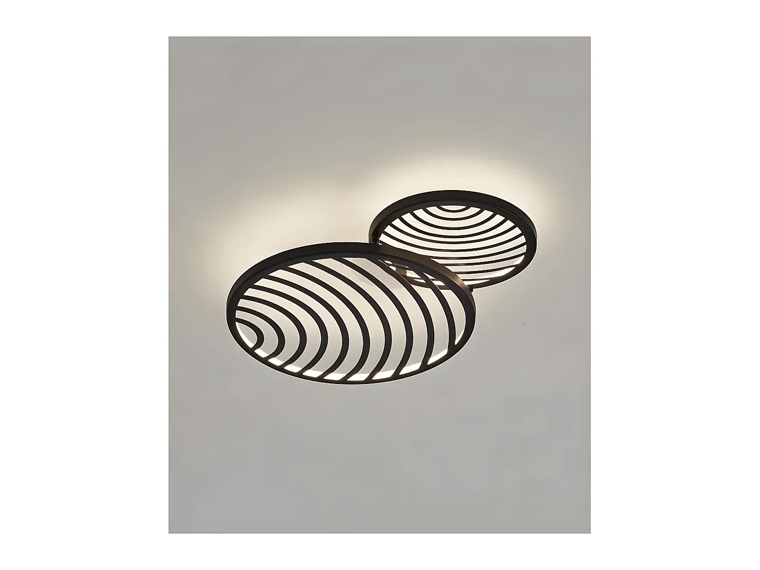 Lampe LED PLAFON modèle COLLAGE en noir, MANTRA