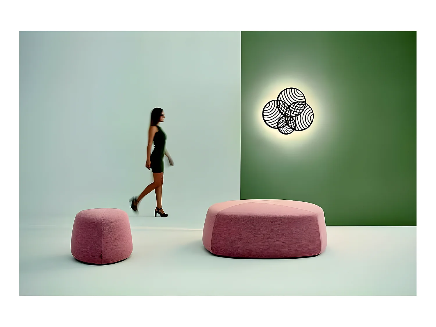 Lampe Plafond LED 60w modèle COLLAGE en noir MANTRA