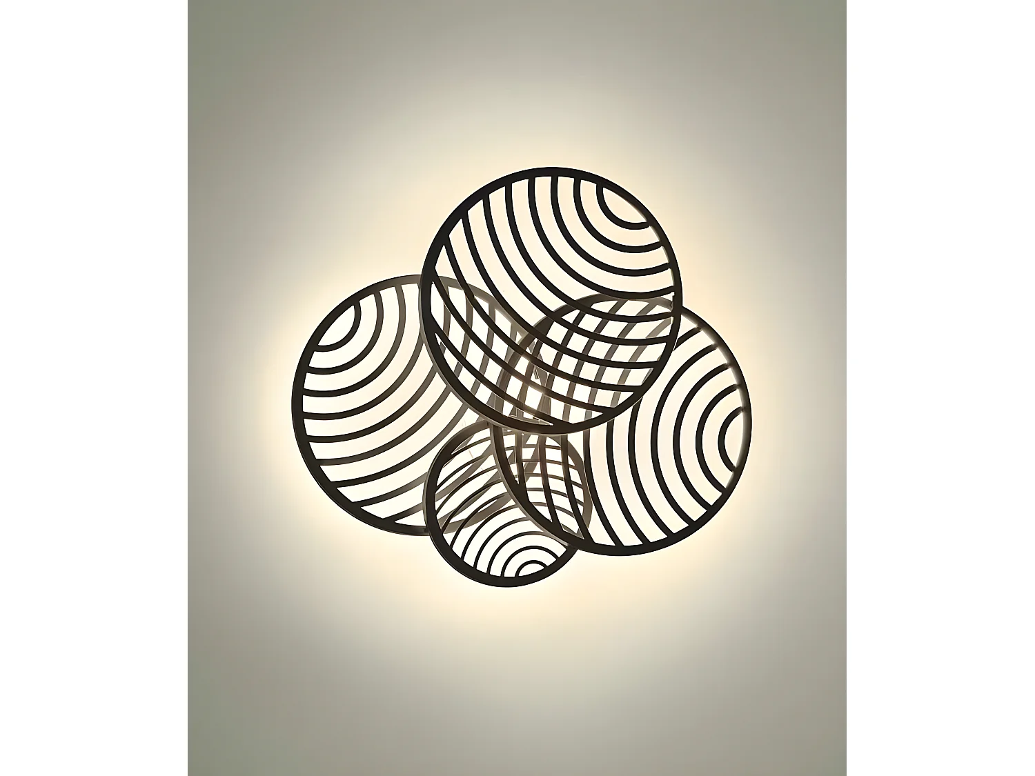 Lampe Plafond LED 60w modèle COLLAGE en noir MANTRA