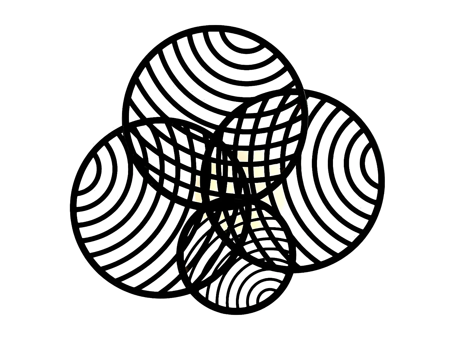 Lampe Plafond LED 60w modèle COLLAGE en noir MANTRA