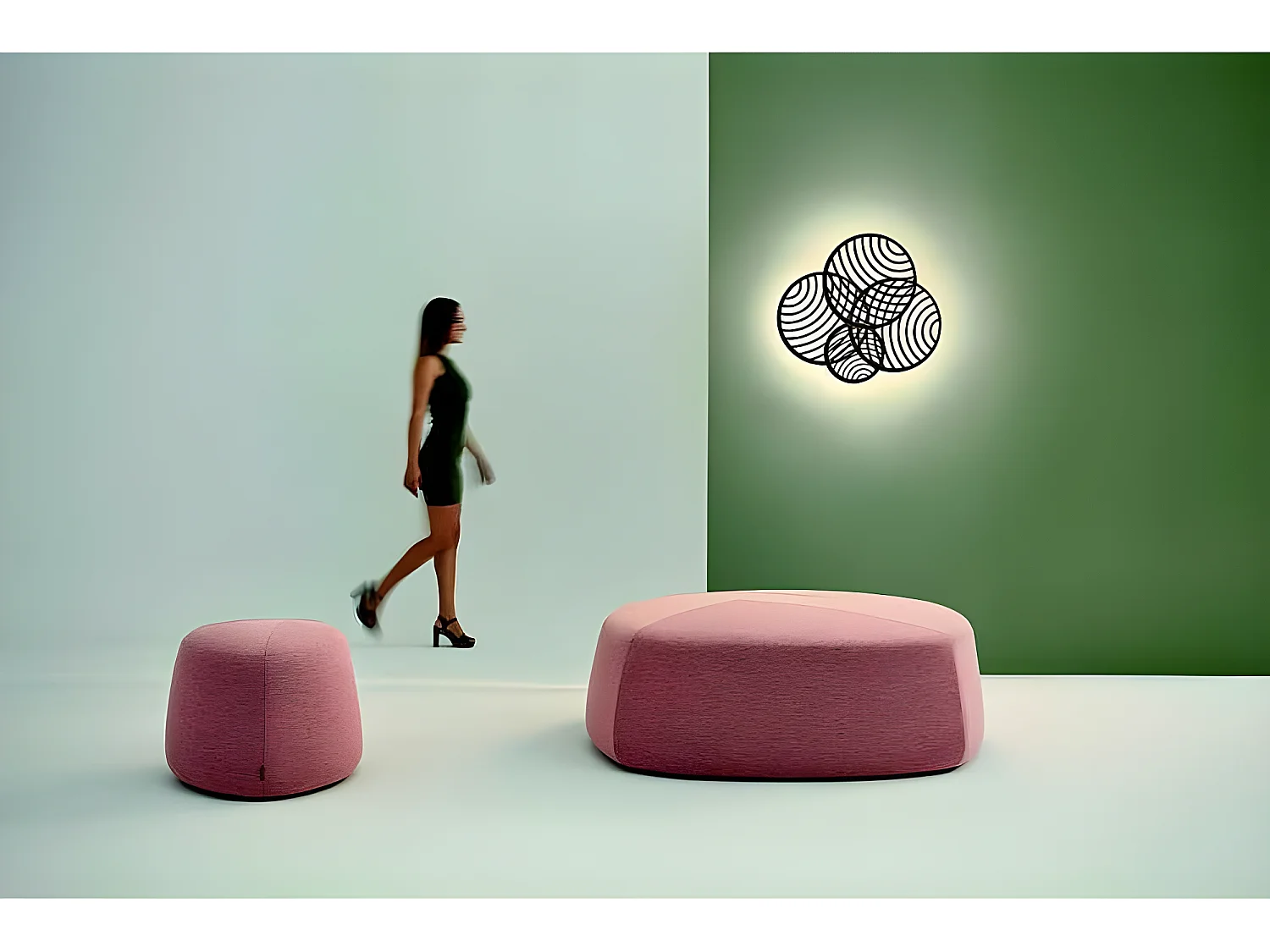 Lampe Plafond LED 60w modèle COLLAGE en noir MANTRA