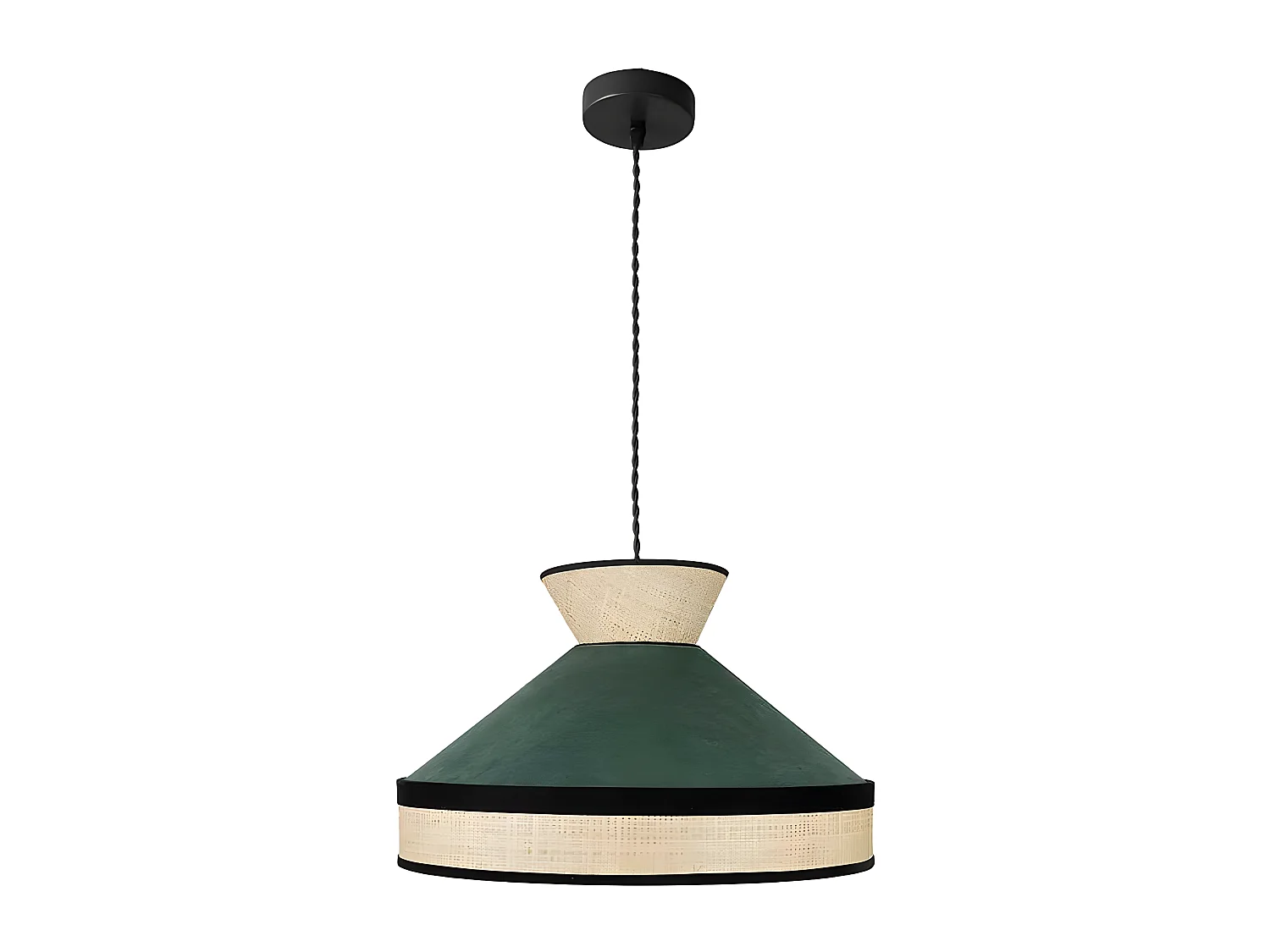 LAMP Pendentif de plafond modèle Fabrizio en FABRILAMPvert