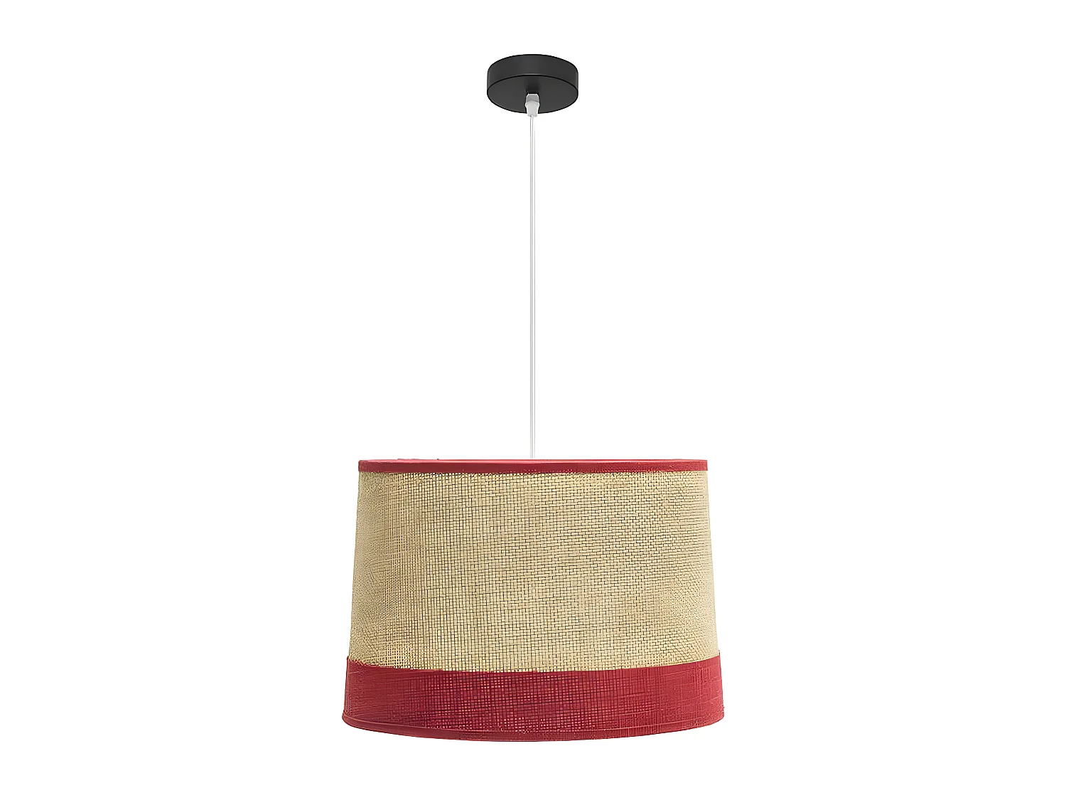 Lampara De Techo Colgante Modelo Tietar Con Detalle En Rojo