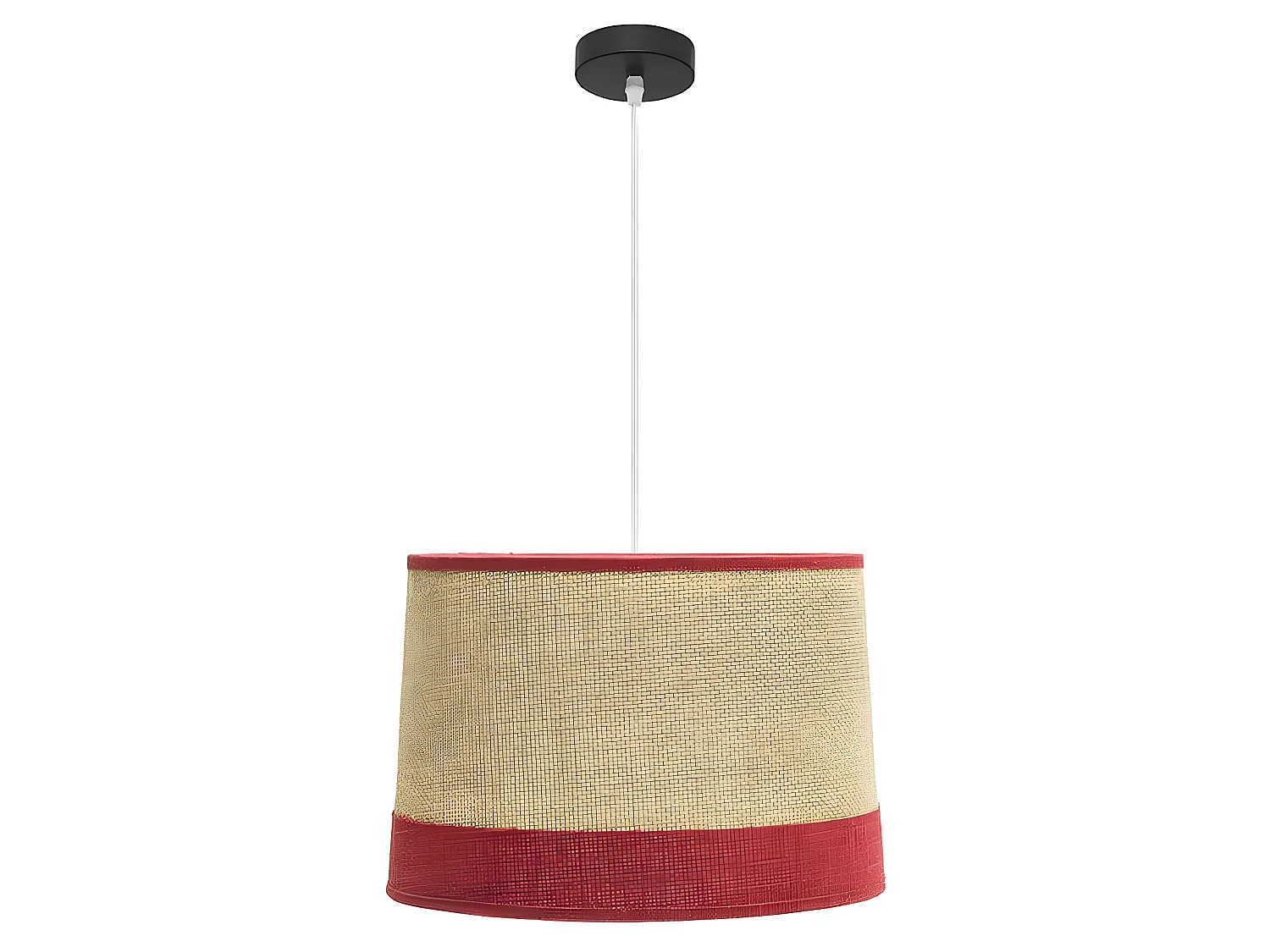 Plafondnier Modèle suspendu Tietar avec détail en rouge FABRILAMP