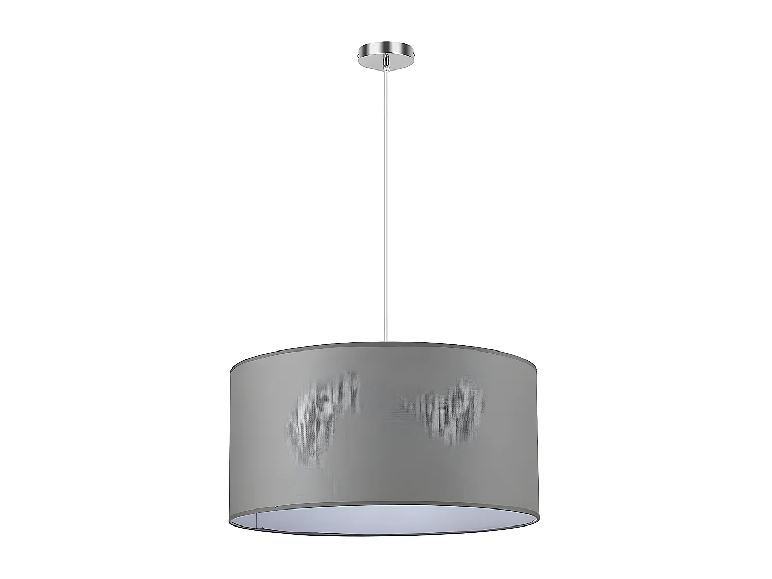 Plafondnier Pendentif SERIE CHANZA en chrome / gris FABRILAMP