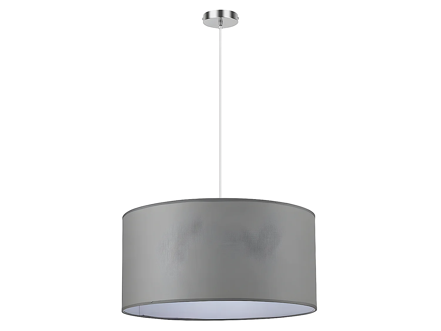 Plafondnier Pendentif SERIE CHANZA en chrome / gris FABRILAMP