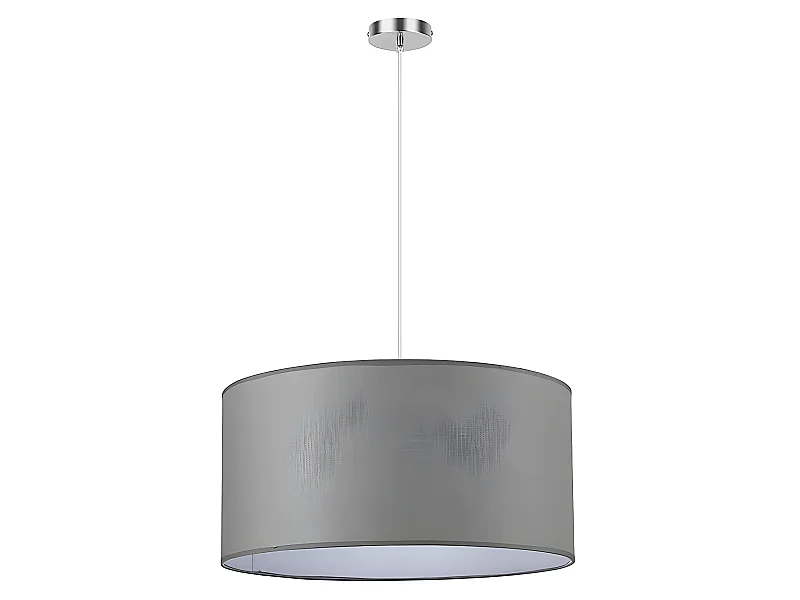 Plafondnier Pendentif SERIE CHANZA en chrome / gris FABRILAMP