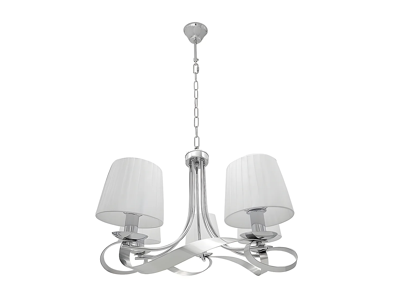 Plafondnier avec écran série Baeza de 5 lumières FABRILAMP