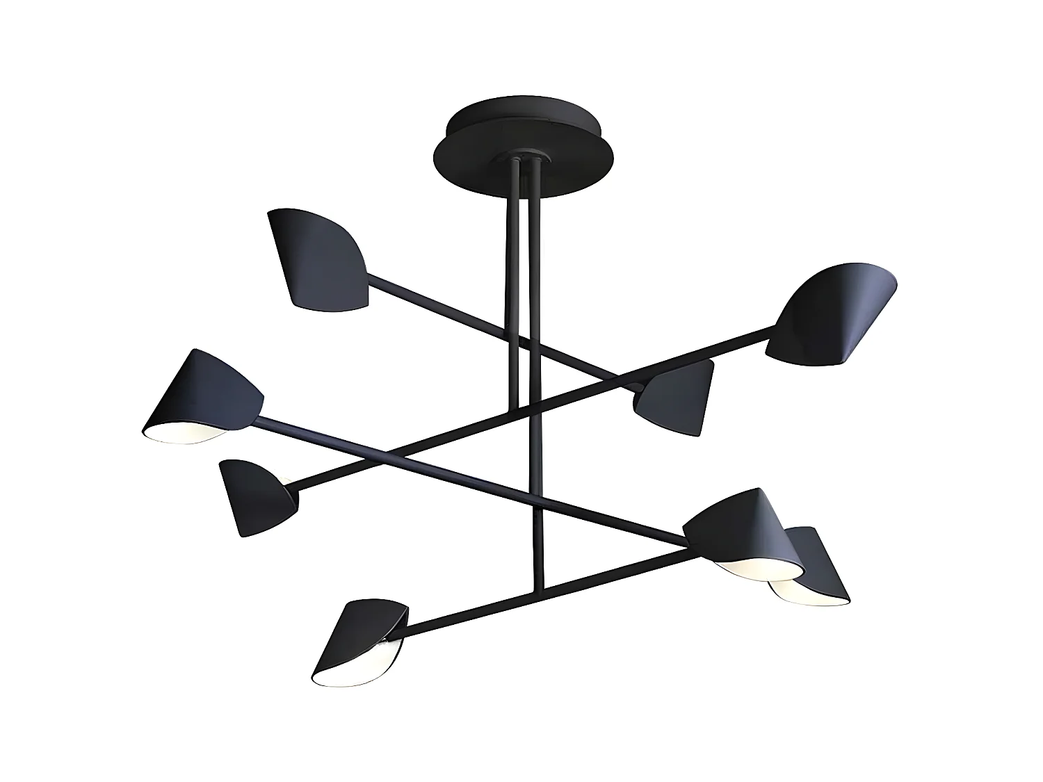 Plafondnier modèle CAPUCCINA noir led intégré MANTRA