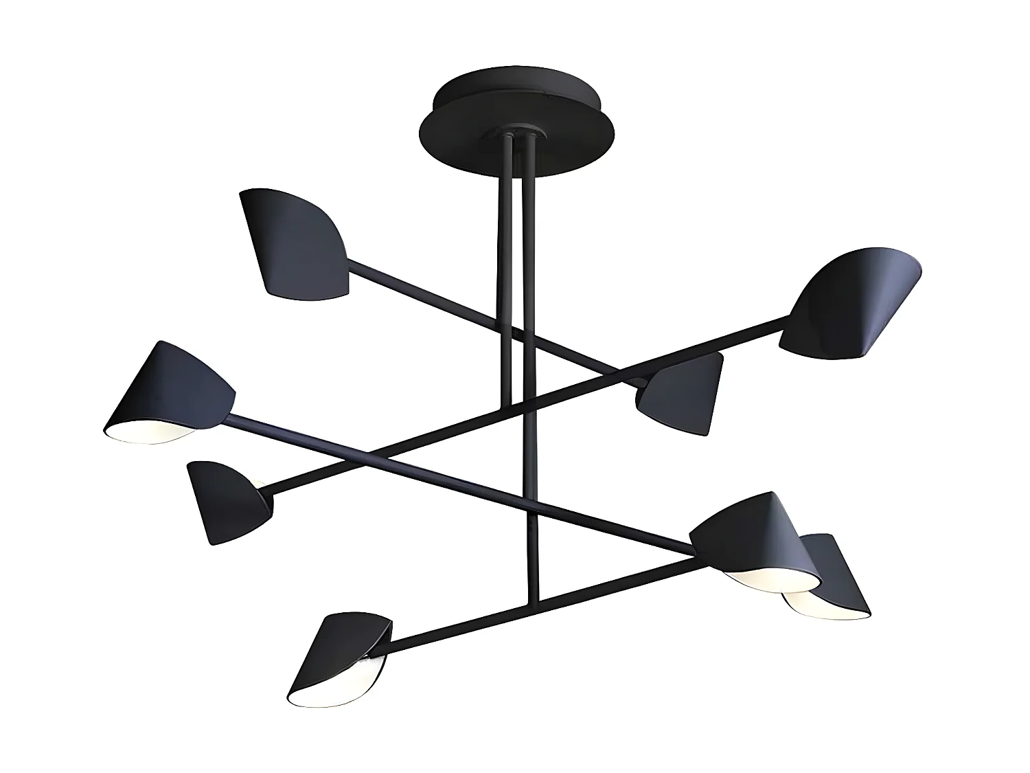 Plafondnier modèle CAPUCCINA noir led intégré MANTRA