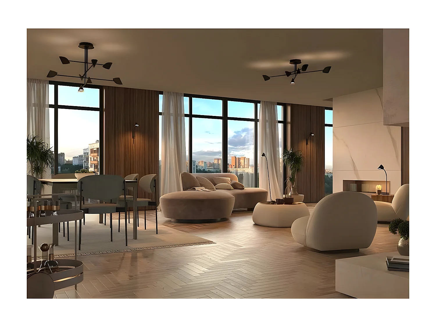 Plafondnier modèle CAPUCCINA noir led intégré MANTRA