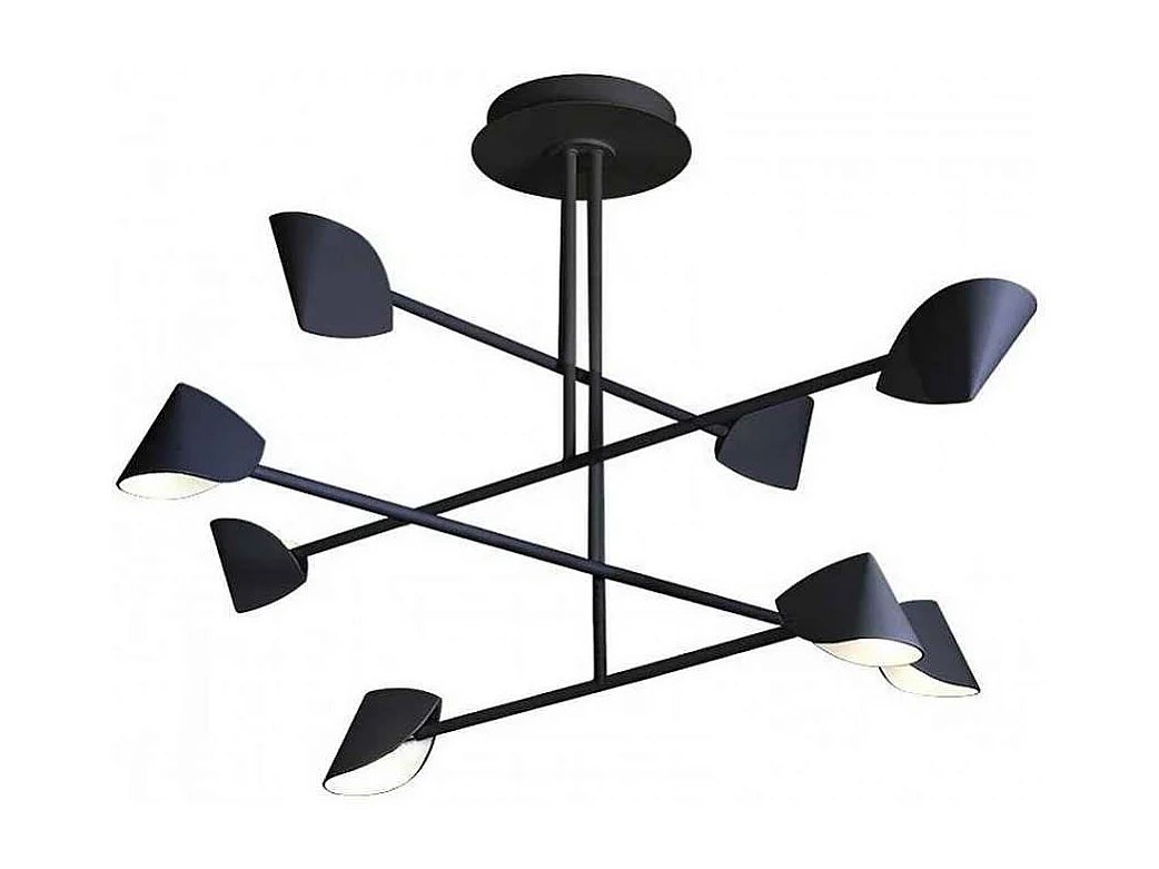 Plafondnier modèle CAPUCCINA noir led intégré MANTRA