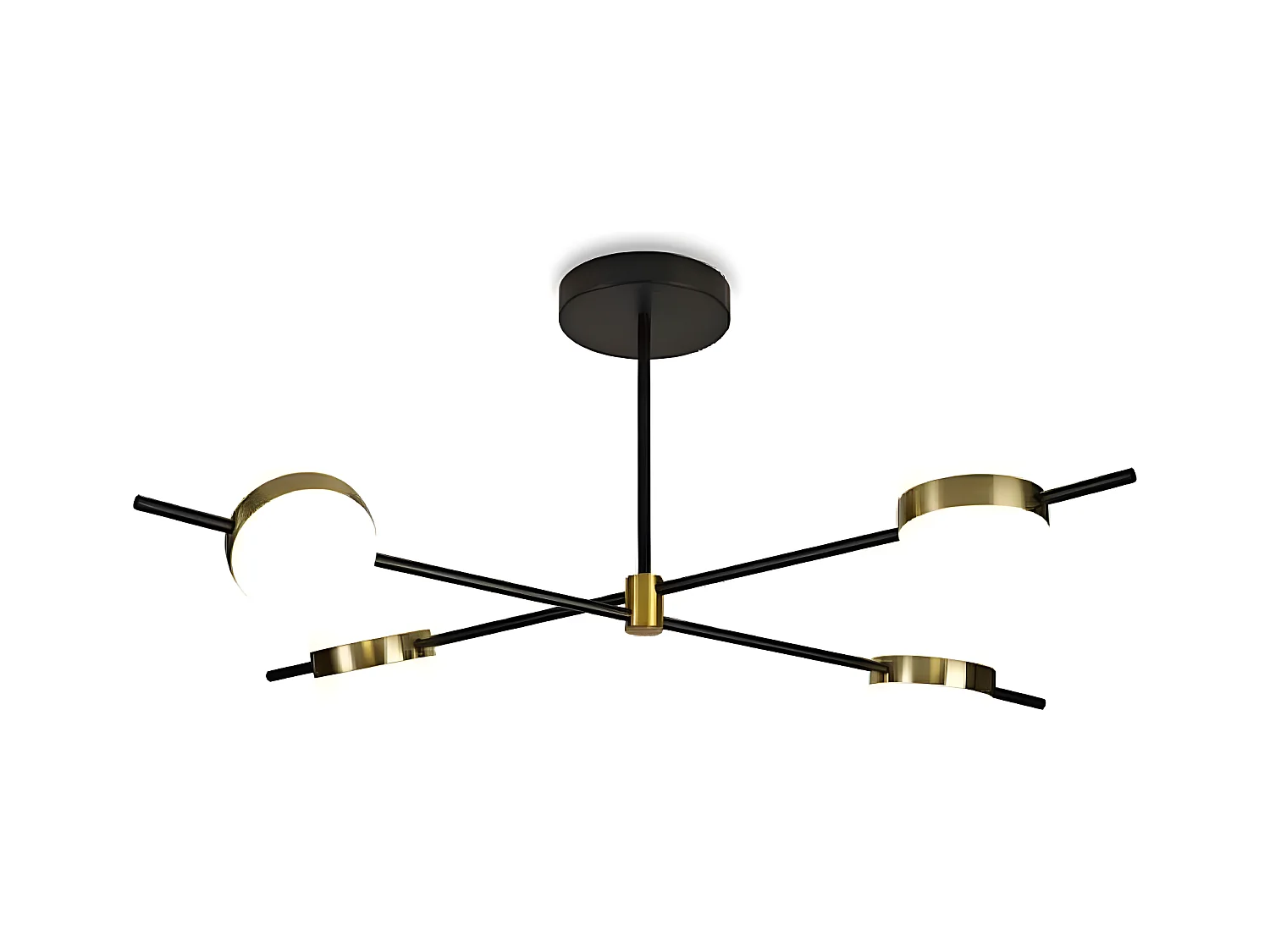 Plafondd décoratif en couleur or cuba modèle 4 lumières Nouveauté MANTRA