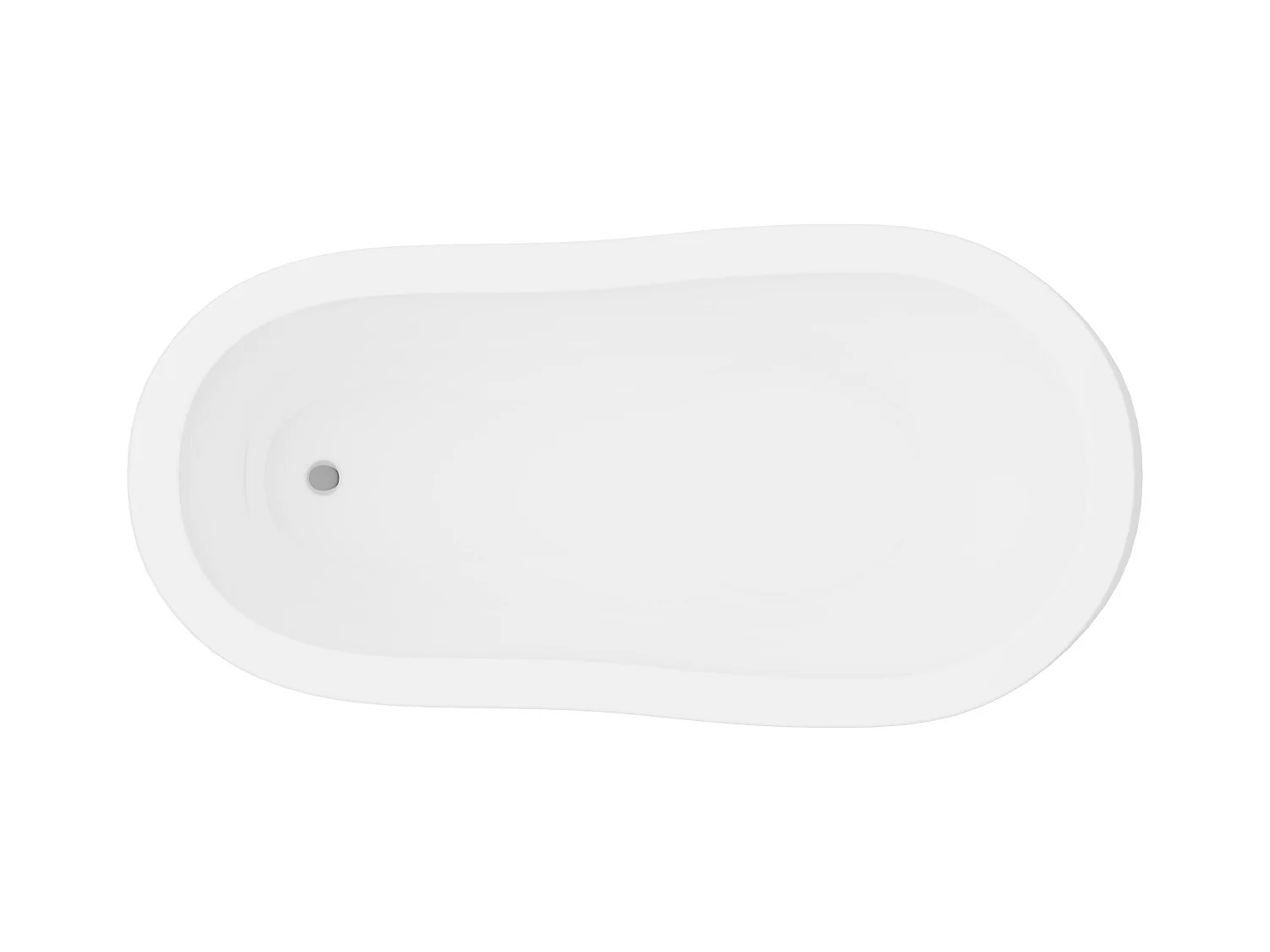 Baignoire îlot  rétro avec pieds de lion dorés - 200 L - 145 x 74 x 77 cm - Blanche - NISOS II