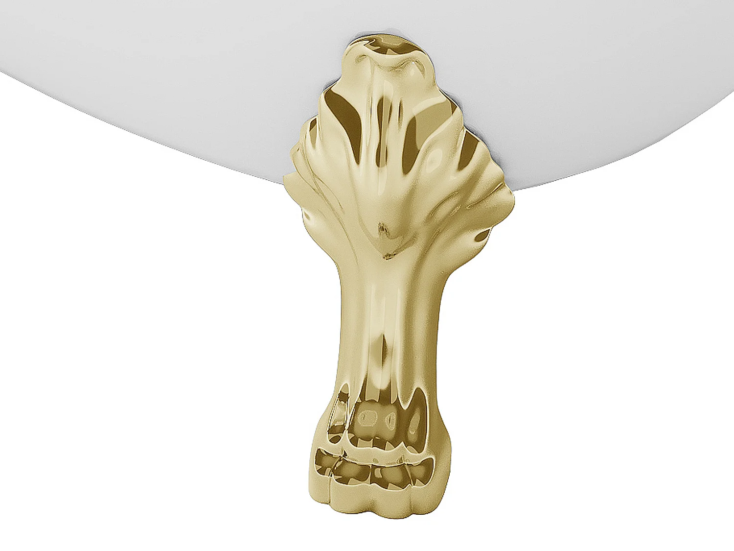 Baignoire îlot  rétro avec pieds de lion dorés - 200 L - 145 x 74 x 77 cm - Blanche - NISOS II