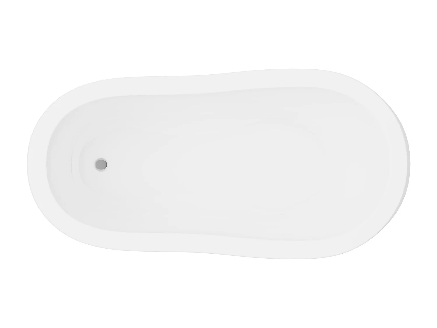 Baignoire îlot  rétro avec pieds de lion dorés - 200 L - 145 x 74 x 77 cm - Blanche - NISOS II