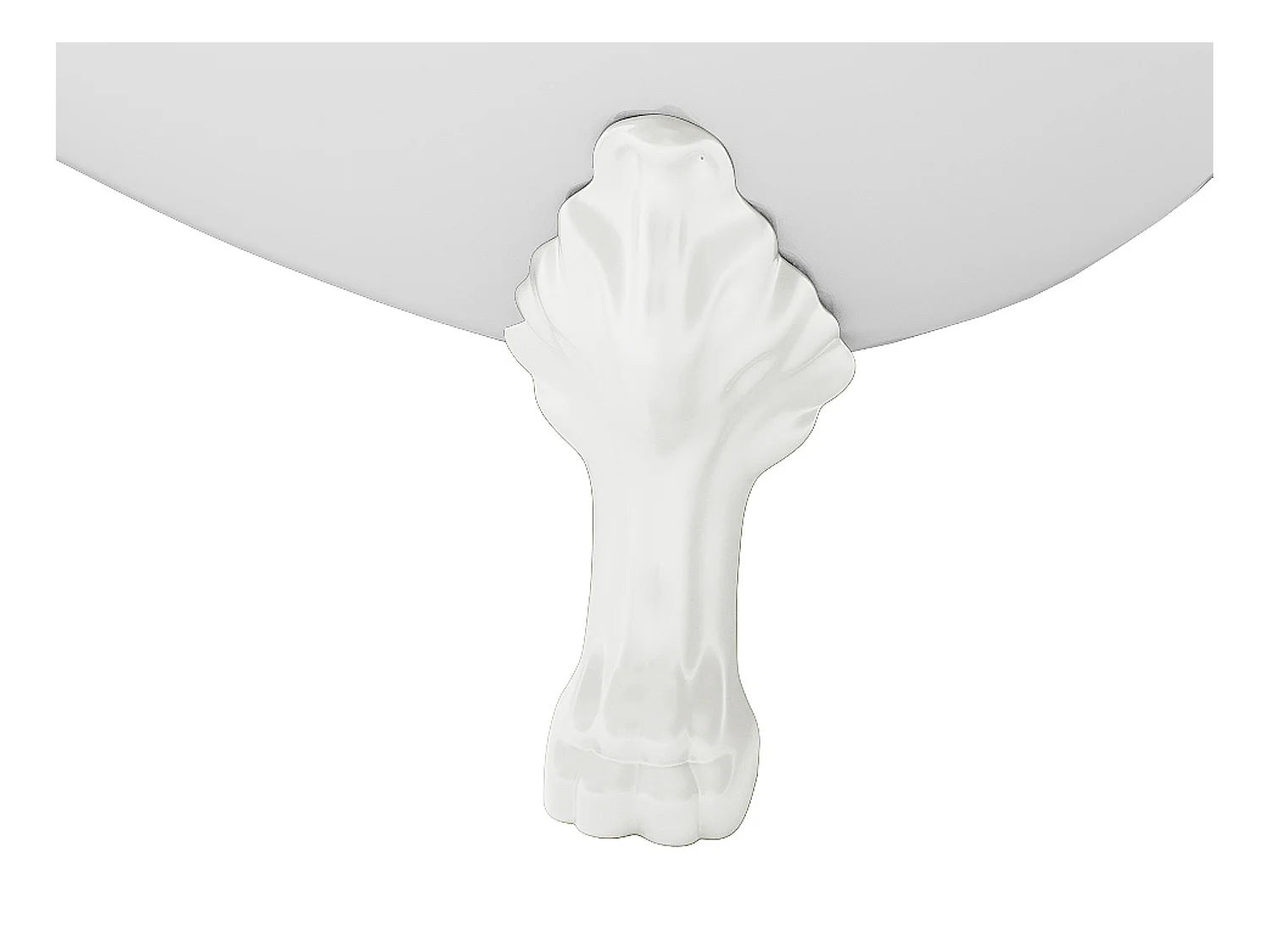 Baignoire îlot rétro avec pieds de lion blancs - 200 L - 145 x 74 x 77 cm - Blanche - NISOS II