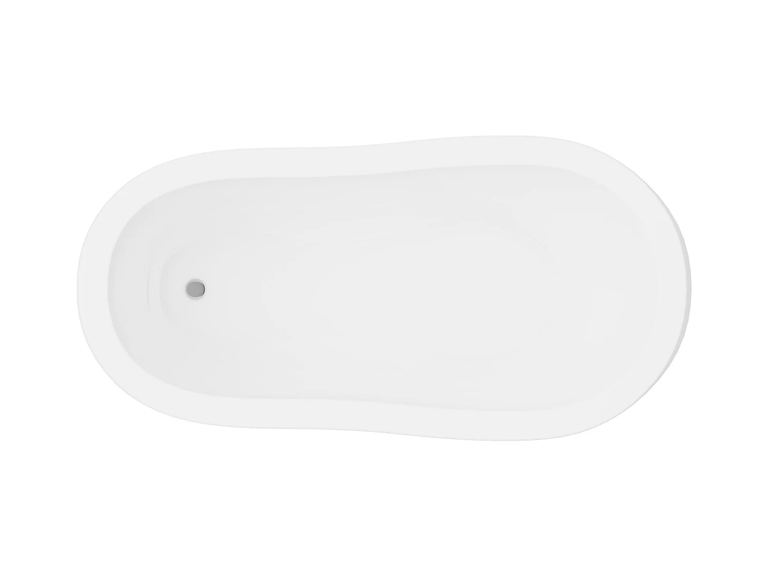 Baignoire îlot rétro avec pieds de lion blancs - 200 L - 145 x 74 x 77 cm - Blanche - NISOS II